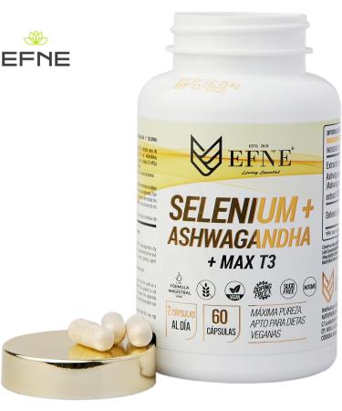 EFNE | Selenium + Ashwagandha KSM-66 + MAX T3 | Thyroid Gland & Heavy Metals | Main Formula 400mg Ashwagandha KSM-66 + 100mcg Selenium | 60 Capsules | Original Master Formula - Buy Online on GoSupps.com