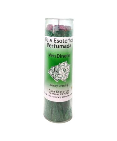 Money Drawing-Palm Wax Spiritual Intention Spell Candle- Green | Vela CASA ESOTERICA PERFUMADA- (VEN Dinero)