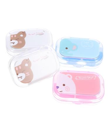 Healvian travel container 20 boxes cartoon pupils box contact lenses contact case mirror film carrier for eye contact lenses carrier for cosmetic lenses invisible colored contact lenses
