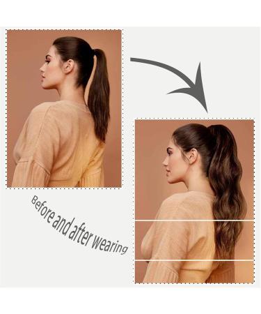 Ponytail Extensions Resistant Synthetic Hairpiece for Women Ponytail Hair Extensions Ponytail Extension 22" Long Wave Curly Wrap Around Pony Tail Heat for Women(Color:2) 22inches 2 - Buy Online on GoSupps.com