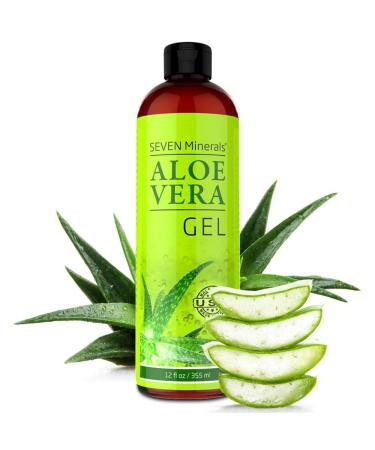 Aloe Vera Gel - 99% Organic, Big 12 oz - NO XANTHAN, so it Absorbs Rapidly with No Sticky Residue - made from REAL JUICE, NOT POWDER 12 Ounce (Pack of 1)