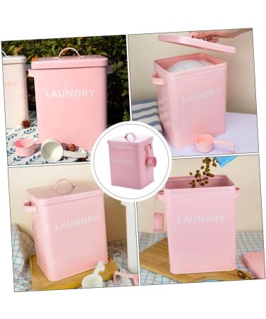 COOLHIYA 1pc Washing Storage Sealing Storage Case Laundry Room Trash Can Iron Pink - Buy Online on GoSupps.com