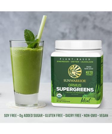 Organic Greens Powder Superfood Complex | Organic Super Greens Powder from Raw Juice with Probiotics Moringa Leaf & Electrolyte Minerals | Vegan Non-GMO No Added Sugar (Mint 45 Servings) Mint 7.88 Ounce (Pack of 1) - Buy Online on GoSupps.com