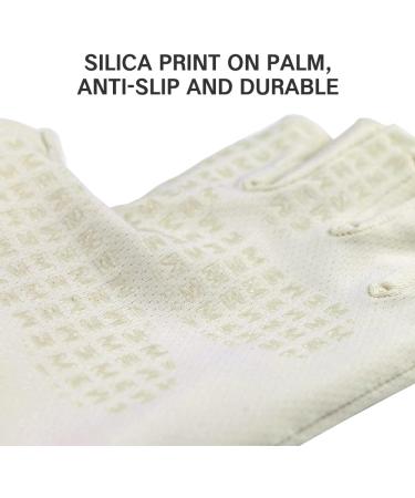 Mount Tec Unisex UPF 50+ Fingerless Gloves - Beige, Small | UV Protective Sun Glove for Outdoor Activities - Buy Online on GoSupps.com