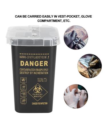Buy Disposable Blade Waste Box 1L - Black Plastic 10x10x15.5 cm for Safe Disposal | International Shipping Available - Buy Online on GoSupps.com