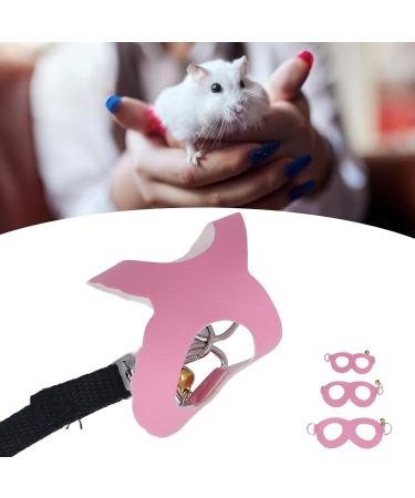 Shop Tocked Vest & Leash Set - Premium Artificial Leather for Guinea Pigs Hamsters Ferrets & Chinchillas - 3 Sizes Nylon Line & Bell - Pink | International Shipping Available - Buy Online on GoSupps.com