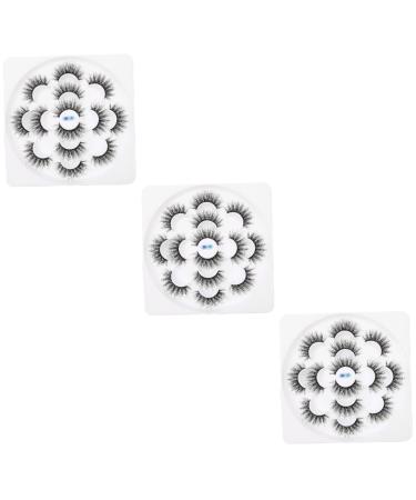 FRCOLOR 3 Boxes Natural False Eyelashes Full Curly Eyelashes Cosmetics For Women Makeup For Girls Pair False Eyelashes Comfortable To Wear