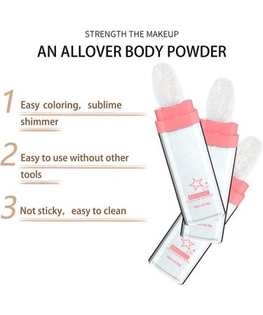 White Moonbeam Body Glitter Powder Stick for Women - Shimmer Highlighter for Face and Body - Buy Online on GoSupps.com