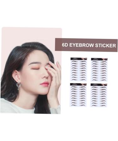 Healeved 4pcs Eyebrow Stickers Brown Eyebrow Sticker Eyebrow Trimming Water Transfer Paper with Ink 6d - Buy Online on GoSupps.com