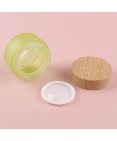 empty jars with lids cosmetic jar B0CL9L6R3C4 PC 50ml Empty Green Glass Cosmetic Jars with Screw Lid  50g Small Containers Storage Pot for Cosmetic Travel + 4X Spatula (Color : Groen Size : 20ml) (C - Buy Online on GoSupps.com