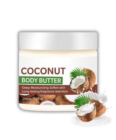 Coconut Body Butter - Body Butter for Moisturizing & Repairing - Body Butter for Women - Body Lotion for Dry Skin - Coconut Body Oil for Soften & Smooth Skin - Coconut Moisturiser
