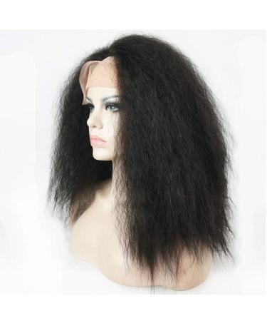 Shop SHIYID Lace Front Wig - Kinky Straight Black Synthetic Hairpiece | International Shipping Available - Buy Online on GoSupps.com