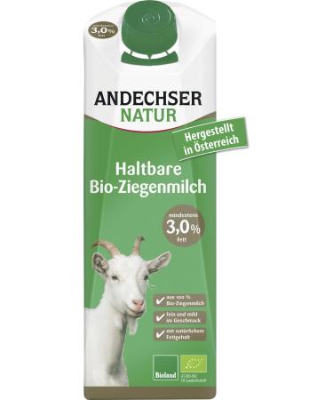 Andechser Natur Organic Long-life Goat's Milk 3.0% (6 x 1 l) 1 l (pack of 6)