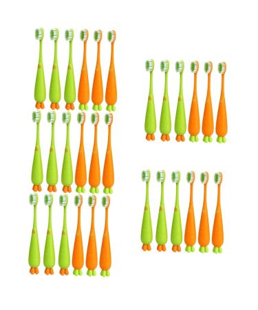 Minkissy 30 STK Carrot toothbrush Bulk-toothbrushes Children's toothbrushes with soft bristles toothbrushes for children travel toothbrush children toothbrush hand toothbrush for children