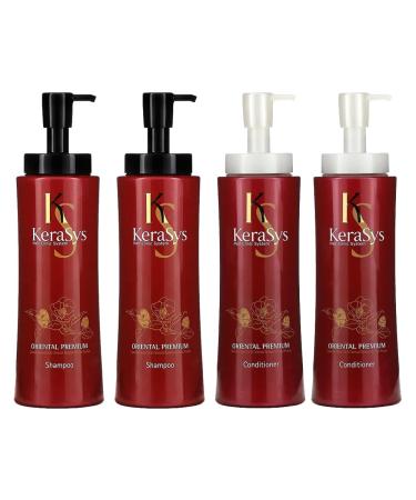 Kerasys Hair Clinic System Oriental Premium 20.3 fl oz / 600 ml (2 Shampoo & 2 Conditioner Set)
