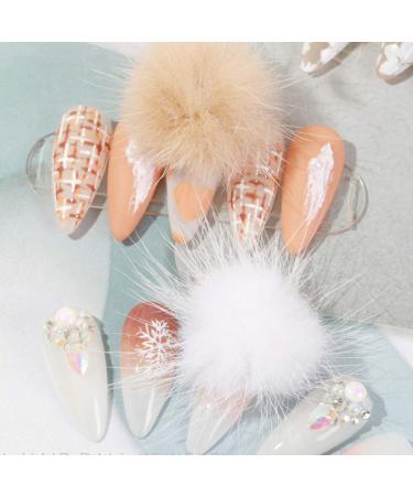 Minkissy Nail Poms - 5pcs Fluffy Plush Ball Magnet Pompoms for DIY Nail Art & Jewelry Design Accessories - Buy Online on GoSupps.com