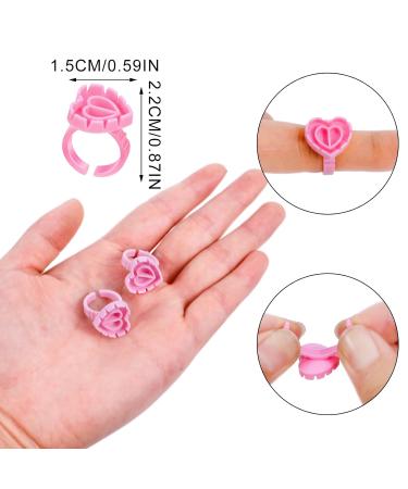 RosewineC 100 PCS Glue Rings Lash Glue Holder Glue Ring Cups Lash Glue Rings Glue Rings for Eyelash Extensions Quick Blossom Pigment Holders Disposable Finger Hand Beauty Tools for Eyelash Extension - Buy Online on GoSupps.com