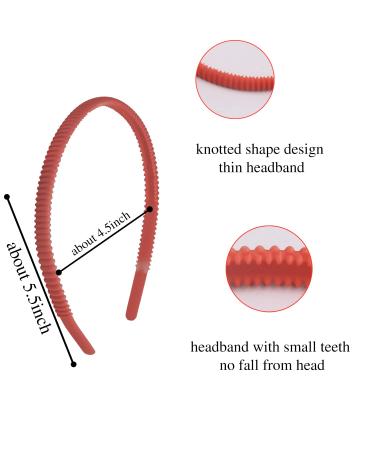 12pcs Plastic Thin Headbands for Women and Girls - 10mm Hard Hairbands with Teeth - Hair Accessories for Kids and Teens - Buy Online on GoSupps.com