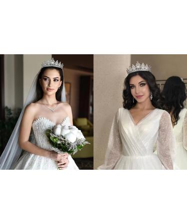 Womens Girls Imitation Crystal Glitter Rhinestone Headband Ladies Alloy Jewelry Wedding Bride Crown Hairband silvery - Buy Online on GoSupps.com