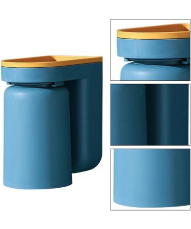 Ventdouce Wall-Mounted Toothbrush Holder - Self-Adhesive Bathroom Organizer with 2 Cups | Stamp-Free Travel-Friendly Blue Design - Buy Online on GoSupps.com