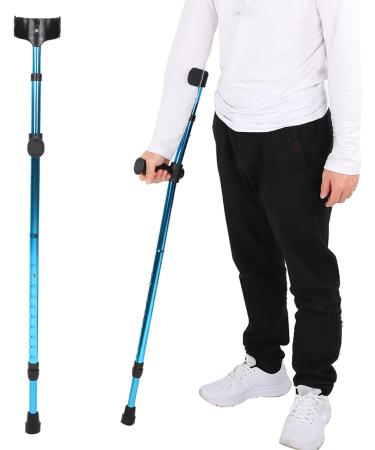 Arm Crutch 48.4in Telescopic Ergonomic Forearm Crutches with Non Skid Hand Grips Adult Crutches Arm Cuff Crutch Portable Aluminum Crutches for Seniors Disabled Elderly - Buy Online on GoSupps.com