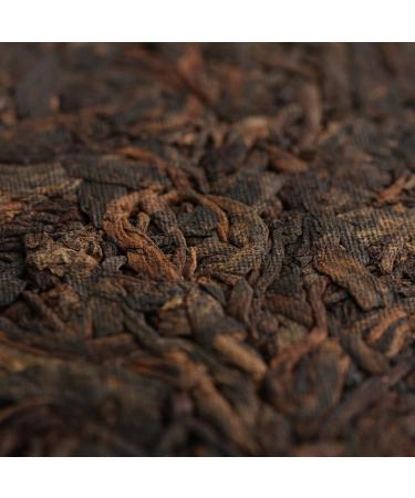 HQZM Yunnan Puer Ripe Tea Menghai Laobanzhang Old Tree Golden Bud Ripened Puer Tea 357g - Buy Online on GoSupps.com