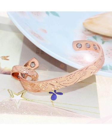 Buy LONGRN Pure Copper Magnetic Ring & Bracelet for Women | Adjustable Size | International Shipping Available - Buy Online on GoSupps.com
