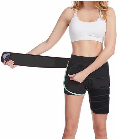 Thigh Compression Sleeve for Sciatica Pain Relief and Muscle Support - Unisex Hip Brace for Joint Stabilization - Fits Both Legs - Buy Online on GoSupps.com