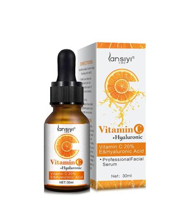 OCHILIMA 20% Vitamin C Serum with Hyaluronic Acid for Face Natural Organic Skin Care Anti Aging Collagen Booster Anti-Wrinkle Instant Moisturizers Whitening Dark Spots Facial Serum Fits All Skin