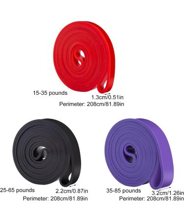 HIOPOIUYT Exercise Bands With Different Resistance Pull Up Bands For Strength Training Fitness Stretch Workout Bands - Buy Online on GoSupps.com