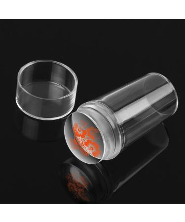 2-Piece Clear Silicone Nail Stamper Set with Scraper - Transparent Jelly Nails Art Template Tools for DIY Nail Designs - Buy Online on GoSupps.com