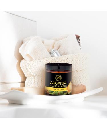 AROMATIKA Argan Hair Mask 8.45 Oz - Restorative Formula with Natural Argan & Coconut Oil - For All Hair Types - Paraben & Dye Free - Buy Online on GoSupps.com