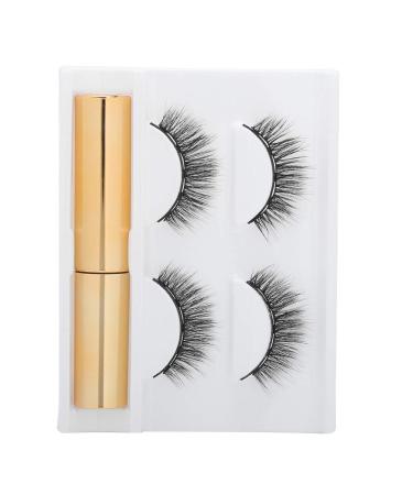 Magnetic Eyelashes Set 2 Pairs of Magnetic Eyelashes and 1 Magnetic Liquid Eyeliner Natural Look & Reusable Waterproof Lasting Eyelash Extension Tool (04)