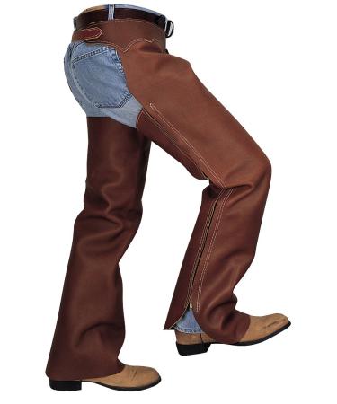 Weaver Leather Shotgun Grain Work Chaps Brown Medium