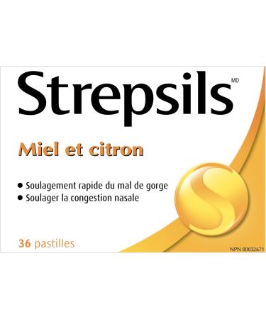 Strepsils Fast and Effective Relief for Sore Throat Lozenges Honey and Lemon 36 count - Buy Online on GoSupps.com