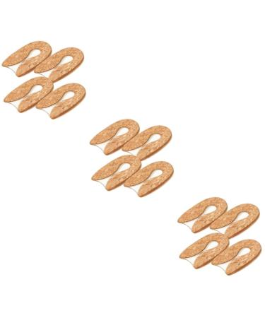 FRCOLOR 6 Pairs Transparent Heel Pad Eyelash Mascara Brush Doll Socks Insoles for Plantar U- Shaped Heel Pad Exercise Accessories Half Women's Heel Cover Internal Heightening