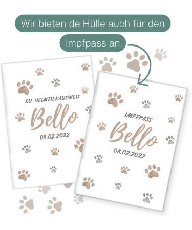Personalized Wilhelm Fell Case for EU Pet ID Card - Custom Paw Beige Cover for Pet Owners | Unique Gift Idea - Buy Online on GoSupps.com
