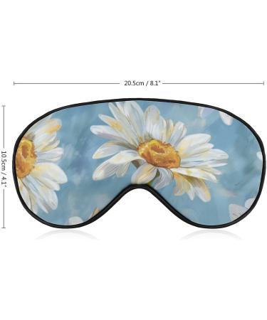 Blue Daisy Flowers Sleeping Mask | Soft Adjustable Eye Mask for Ultimate Light Blocking | Ideal Sleep Blindfold for Men Women Girls & Boys - Buy Online on GoSupps.com