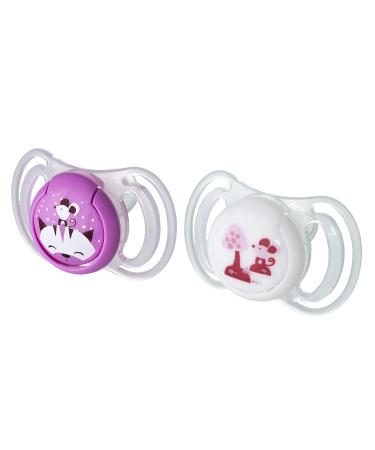 Neobaby Light Pacifier with Anatomical Silicone Lid - Maxi 12 Months + 2 Pieces - Pink - Shop Internationally - Buy Online on GoSupps.com