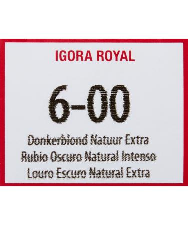 Schwarzkopf Royal IGORA Permanent Hair Color 6-00 - Dark Blonde Natural Extra 60g - Buy Online on GoSupps.com