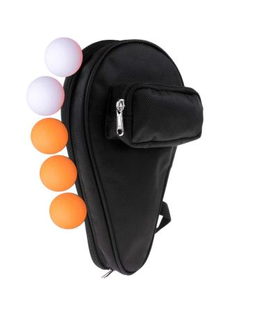 Yuecoofei Table Tennis Racket Case Cover Ping Pong Paddle Carry Bag with Ball Storage Pocket and 5 Table Tennis
