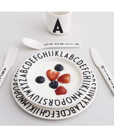 Design Letters Tritan Cutlery Set for Baby and Kids 4pcs (Nude) - BPA, BPS, and EA-Free with Alphabet Print - Drop-Safe & Dishwasher Safe - Buy Online on GoSupps.com