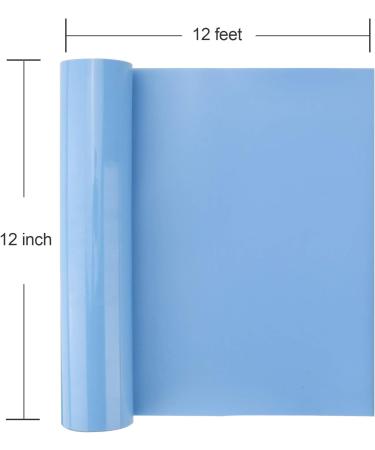 SOMOLUX Light Blue HTV Iron On Heat Transfer Vinyl Roll - 12 x 12' - Easy to Cut & Weed - DIY T-Shirts - Buy Online on GoSupps.com