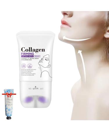 Collagen Neck Cream, Roller Neck Cream Firming Collagen Neck Cream, Anti-wrinkle and Firming for Face and Neck - Anti-aging Neck and Décolleté (1PACK)
