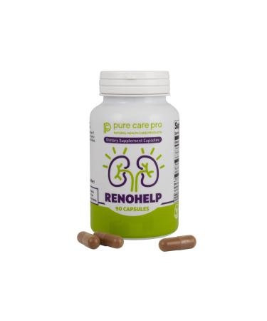 Pure Care Pro Renohelp Powerful All-Natural Kidney Support Supplement for Healthy Kidney Function Creatinine Levels and Glomerular Filtration Vegan & Gluten Free* (90 Capsules) - Buy Online on GoSupps.com