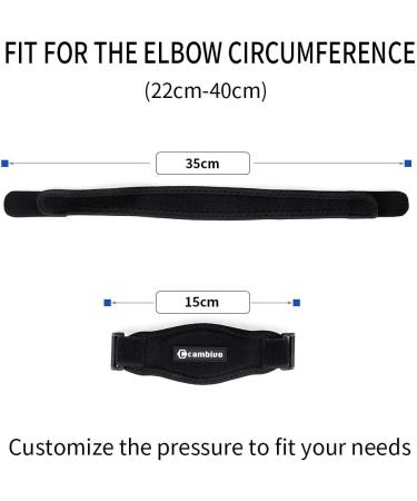 Cambivo Elbow Bandage X2 | Arthritis & Tendonitis Relief | Elastic Compression Cuff for Sports & Fitness - Buy Online on GoSupps.com