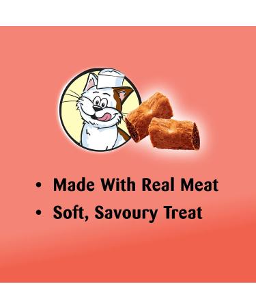 TEMPTATIONS MEATY BITES Cat Treats Adult Salmon Flavour 42.5g Pouch (7 Pack) - Buy Online on GoSupps.com