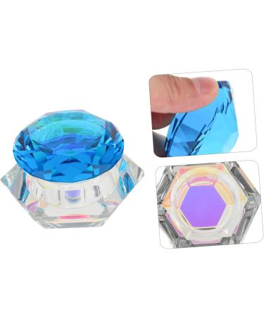 Ipetboom Nail Art Crystal Cup Nail Acrylic Liquid Esmalte De U as En Gel Nail Art Powder Bowl Glass Tumbler with Lid Container with Lid Clear Palette Washing Cups White Crystal - Buy Online on GoSupps.com