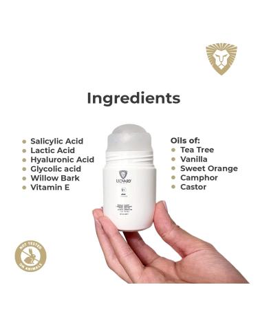 Leovard Razor Bump & Ingrown Hair Serum | Roll-On Solution for Men & Women - Eliminate Irritation & Blemishes - Buy Online on GoSupps.com