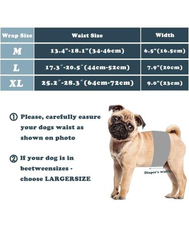 Hisprout Male Dog Diapers - Reusable Washable Durable & Absorbent Cloth Puppy Pants (DDMM07) M Gentleman Grid | International Shipping Available - Buy Online on GoSupps.com